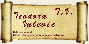 Teodora Vulević vizit kartica